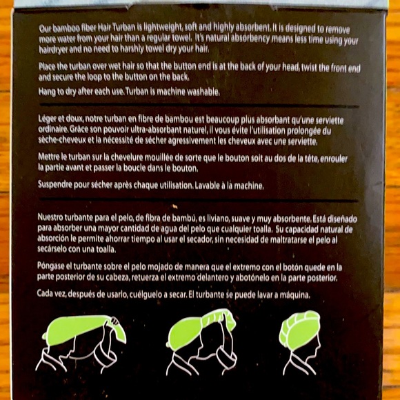 $10 ADD ON!! Bamboo Fiber Hair Turban - Picture 3 of 4